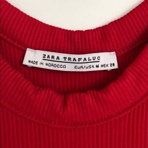 Zara Tops - Zara - Red Sleeveless Bodysuit Zara Tops - Zara - Red Sleeveless Bodysuit